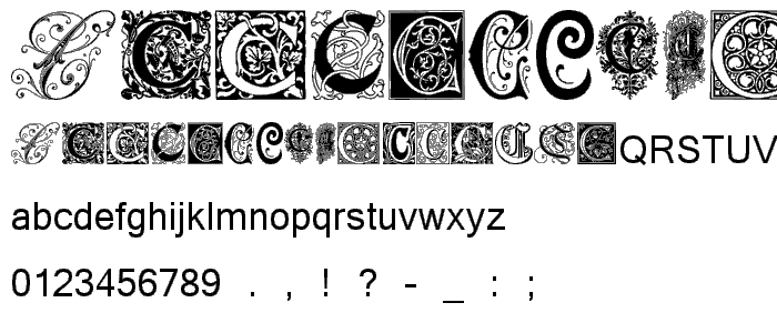 Ornamental Initials C font